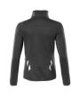 Fleecepullover mit Reißverschluss, Damen Microfleecejacke Größe XL, schwarz Produktbild img3 S
