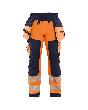 High Vis Softshell Arbeitshose High Vis Orange/Marineblau D21 Produktbild img1 S