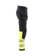 High Vis Arbeitshose Softshell Schwarz/Gelb D21 Produktbild img3 S