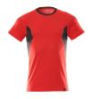 T-Shirt, moderne Passform T-shirt Größe M ONE, verkehrsrot/schwarz Produktbild img1 S