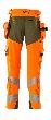 Hose mit Hängetaschen, ULTIMATE STRETCH Hose Größe 82C44, hi-vis orange/moosgrün Produktbild img3 S