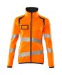 Fleecepullover mit Reißverschluss, Damen Microfleecejacke Multisafe Größe 2XL, hi-vis orange/schwarzblau Produktbild img1 S