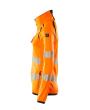 Fleecepullover mit Reißverschluss, Damen Microfleecejacke Multisafe Größe 2XL, hi-vis orange/schwarzblau Produktbild img2 S