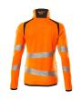Fleecepullover mit Reißverschluss, Damen Microfleecejacke Multisafe Größe 2XL, hi-vis orange/schwarzblau Produktbild img3 S