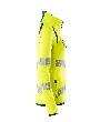 Fleecepullover mit Reißverschluss, Damen Microfleecejacke Multisafe Größe 3XL, hi-vis gelb/dunkelpetroleum Produktbild img4 S