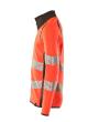 Sweatshirt mit Reißverschluss,modern Fit Sweatshirt mit Reißverschluss Größe 4XL, hi-vis rot/dunkelanthrazit Produktbild img2 S