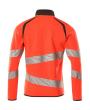Sweatshirt mit Reißverschluss,modern Fit Sweatshirt mit Reißverschluss Größe 4XL, hi-vis rot/dunkelanthrazit Produktbild img3 S