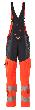 Latzhose, Knietaschen, Stretch-Einsätze Latzhose Größe 82C44, Hi-vis rot/schwarzblau Produktbild img3 S