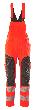 Latzhose, Knietaschen, Stretch-Einsätze Latzhose Größe 76C46, hi-vis rot/dunkelanthrazit Produktbild img1 S