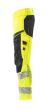 Hose mit Knietaschen, Stretch-Einsätze Hose Größe 90C60, hi-vis gelb/schwarzblau Produktbild img2 S