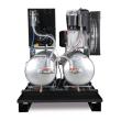 Aircraft Stationärer Kolbenkompressor mit 2x 100 Liter-Druckluftbehältern und Kältetrockner AIRPROFI DUO 703/2x100/10 K Produktbild img2 S