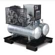 Aircraft Stationärer Kolbenkompressor mit 2x 100 Liter-Druckluftbehältern und Kältetrockner AIRPROFI DUO 703/2x100/10 K Produktbild img3 S