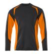 Sweatshirt, moderne Passform Sweatshirt Größe 4XL, schwarzblau/hi-vis orange Produktbild img1 S