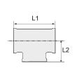 RIEGLER T-Stück, 3 x Innengewinde, G 1 1/4, Druck 16 bar, Messing blank Produktbild img2 S