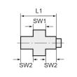 RIEGLER Lösbare Doppelgewindenippel, IG/AG, kon. dichtend, G 3/4, ES 1.4408 Produktbild img2 S