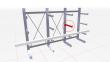 Schulte K 3000 Kragarm mit fester Abrollsicherung, 605 mm, 740 kg, RAL 3000, für IPE 120 / 140 / 160 Produktbild img1 S