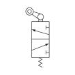 RIEGLER 3/2-Wegeventil, mech. betätigt, »M3«, RH, fr. Rücklauf, NC, G 1/4 Produktbild img2 S