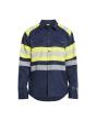 Multinorm Hemd Marineblau/ High Vis Gelb 4XL Produktbild img1 S