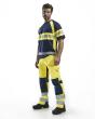 UV T-Shirt High Vis Marineblau/ High Vis Gelb XL Produktbild img3 S