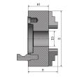 Optimum BISON Vierbacken-Drehfutter Guss Camlock, zentrisch spannend Ø 250 mm DIN ISO 702-2 Nr. 6 Produktbild img2 S