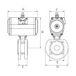 RIEGLER Kompaktflansch-Kuha, pneu. Stellantr., doppeltwirkend, ES, DN 65 Produktbild img2 S