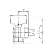 RIEGLER Kugelhahn Eckform, EN 331, MS vernickelt , IG/IG, Rp 1, DN 25 Produktbild img2 S