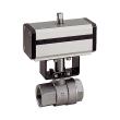 RIEGLER Edelstahlkugelhahn pneumatisch Stellantrieb doppeltwirkend, Rp 1 1/4 Produktbild img1 S