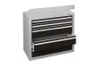 Schulte Schubladenblock 900 x 1000 x 500 mm, K/S RAL 7035 lichtgrau/RAL 9005 tiefschwarz, Schubladen 2 x 100 mm, 3 x 200 mm Produktbild img1 S