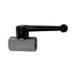 RIEGLER Mini-Kugelhahn, sandgestrahlt, MS vernickelt , Handhebel, G 1/4 IG Produktbild img1 S