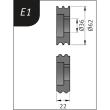 Metallkraft Biegerollensatz Typ E1, Ø 62 x 26 x 22 mm Produktbild