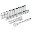 Milwaukee 32-teilig Ratschen- und Steckschlüsseleinsatz Set 3/8" metrisch Produktbild img3 S