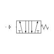 RIEGLER 5/2-Wegeventil, pneumatisch, »4A«, monostabil, G 3/8 Produktbild img2 S