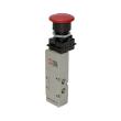 RIEGLER 5/2-Wegeventil man. Pilztaster, Notrastung, monostabil, G 1/8 Produktbild img1 S