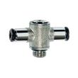 RIEGLER T-Steckverschraubung »click-clock«, drehbar, M5 a., Schlauch-Ø 5 Produktbild img1 S
