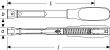 HAZET Drehmomentschlüssel 6392-200V ∙ Drehmomentbereich min-max: 50 – 200 Nm ∙ Genauigkeit: 2% ∙ 14 x 18 mm Einsteck-Vierkant hohl ∙ Länge: 401 mm Produktbild img3 S