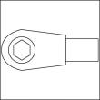 HAZET Bit Einsteck-Umschaltknarre 6408 ∙ 9 x 12 mm Einsteck-Vierkant massiv ∙ 1/4 Zoll (6,3 mm) Sechskant hohl ∙ Länge: 46,5 mm Produktbild img2 S