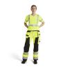 Damen High Vis Arbeitshose mit Werkzeugtaschen High Vis Gelb/Schwarz D24 Produktbild img3 S