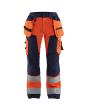 Damen High Vis Arbeitshose mit Werkzeugtaschen Produktbild img1 S