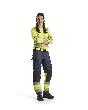 Damen High Vis Arbeitshose mit Stretch Produktbild img3 S