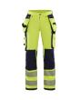 Damen High Vis Arbeitshose 4-Wege-Stretch High Vis Gelb/Marineblau D22 Produktbild img1 S