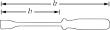 Flachschaber 824-1 ∙ Flachprofil ∙ SW 0,5 x 23 mm Produktbild img4 S