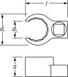 HAZET Ringschlüssel ∙ offen 848Z-36 ∙ 1/2 Zoll (12,5 mm) Vierkant hohl ∙ Außen Doppelsechskant Profil ∙ SW 36 mm ∙ Innenvierkant 12,5 = <sup>1</sup>⁄<sub>2</sub>″ Produktbild img5 S