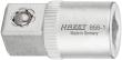 HAZET Vergrößerungsstück 858-1 ∙ 1/4 Zoll (6,3 mm) Vierkant hohl ∙ 3/8 Zoll (10 mm) Vierkant massiv ∙ Länge: 26,5 mm Produktbild img1 S