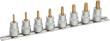 HAZET Steckschlüsseleinsatz Satz 8802T/8H ∙ 3/8 Zoll (10 mm) Vierkant hohl ∙ Innen TORX® Profil ∙ 8-teilig ∙ T15 – T50 Produktbild img1 S