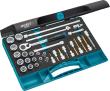 HAZET Steckschlüssel Satz 885N ∙ 3/8 Zoll (10 mm) Vierkant hohl ∙ Außen Sechskant-Tractionsprofil, Innen Sechskant Profil, Kreuzschlitz Profil PH, Schlitz Profil ∙ 32-teilig ∙ 4 – 22 ∙ PH1 – PH3 Produktbild img1 S