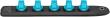 HAZET SmartRail ∙ Flexible Kunststoff-Steckleiste 900SR-5 ∙ 1/2 Zoll (12,5 mm) Vierkant hohl ∙ L x B x H: 245 mm x 37,4 mm x 29,2 mm Produktbild img1 S