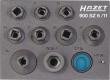 HAZET Schlag-, Maschinenschrauber Steckschlüssel Satz 900SZ6/11 ∙ 1/2 Zoll (12,5 mm) Vierkant hohl, 24 mm Außen-Sechskant ∙ Außen Doppelsechskant-Tractionsprofil ∙ 11-teilig ∙ 19 ∙ 21 ∙ 22 ∙ 24 ∙ 27 ∙ 30 ∙ 32 ∙ 36 Produktbild img4 S