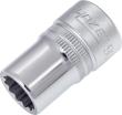 HAZET Steckschlüsseleinsatz 900Z-13 ∙ 1/2 Zoll (12,5 mm) Vierkant hohl ∙ Außen Doppelsechskant-Tractionsprofil ∙ SW 13 mm Produktbild img1 S