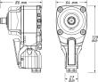 HAZET Twin Turbo Faust Schlagschrauber 9012PTT ∙ Lösemoment maximal [Nm]: 550 Nm ∙ 1/2 Zoll (12,5 mm) Vierkant massiv ∙ L x B x H: 85 mm x 64 mm x 141 mm ∙ Hochleistungs-Doppelhammer-Schlagwerk Produktbild img8 S