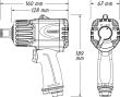 HAZET Twin Turbo Schlagschrauber 9013MTT ∙ Lösemoment maximal [Nm]: 1890 Nm ∙ 3/4 Zoll (20 mm) Vierkant massiv ∙ Hochleistungs-Doppelhammer-Schlagwerk Produktbild img6 S